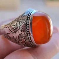 انگشترهای دست‌ساز سنگ عقیق یمن و آمتیست