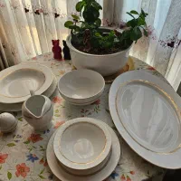 ست چینی زرین غذا خوری دور طلایی