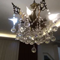 لوستر برنجی ۶ شعله