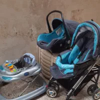 کالسکه عصایی بهمراه کریر و روروک|کالسکه و لوازم جانبی|تهران, خانی آباد نو جنوبی|دیوار
