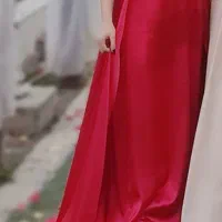 لباس مجلسی ساتن رنگ قرمز