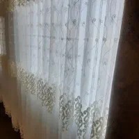 پرده حریر گلدوزی و پنل|پرده، رانر، رومیزی|فلاورجان, |دیوار