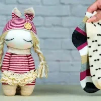 جوراب کهنه برای عروسک سازی