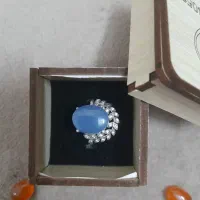 انگشتر نقره زنانه نگین عقیق سوسنی یمن