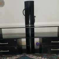 زیر تلویزیونی شیشه ای آک