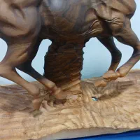 مجسمه ی چوبی اسب|مجسمه، تندیس، ماکت|تهران, نعمت‌آباد|دیوار