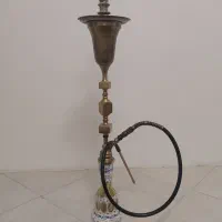 قلیان تنه برنجی قدیمی توپر اصل