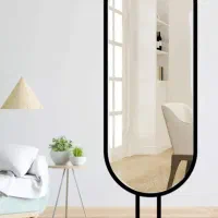 قاب خالی اینه قدی بیضی پایه دار