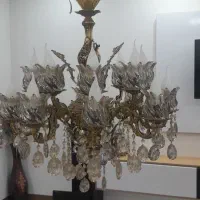 لوستر برنجی ۱۶ شعله ۸شاخه|لوستر و چراغ آویز|تهران, وردآورد|دیوار