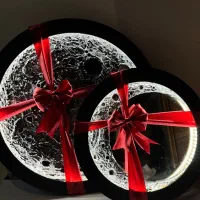 تابلو ماه نورانی و برجسته دکور شیک اتاق و پذیرایی