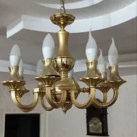 دو عدد لوستر 8شاخه با لامپ در حد نو