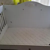 تخت کودک بچه چیلک ترک با دراور و گارد محافظ و تشک|تخت و سرویس خواب|تهران, فاطمی|دیوار