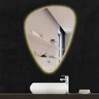 اینه پشت لایت دفرمه طرح متنوع|آینه|تبریز, |دیوار