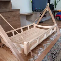 گهواره. تمام چوب|تخت و سرویس خواب|گرگان, |دیوار