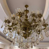 لوستر ۱۶شاخه برنج|لوستر و چراغ آویز|تهران, خزانه|دیوار