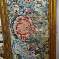 تابلو کوبلن با قاب چوبی و شیشه