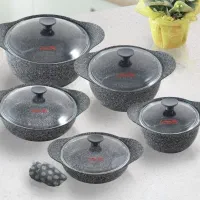 سرویس قابلمه چدن سرامیک ۱۰ پارچه اصل|ظروف پخت‌وپز|اقبالیه, |دیوار