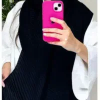 شال پلیسه مشکی