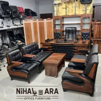 مبل اداری چرم چستر میز صندلی کلاسیک چوبی|دفتر کار|تهران, یافت آباد شمالی|دیوار