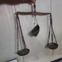 ترازو قدیمی مسی کلکسیونی