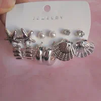 گوشواره آبکاری نقره