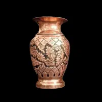 گلدان مسی قدیمی توضیحات را بخوانید|کلکسیون اشیاء عتیقه|کرج, گوهردشت|دیوار