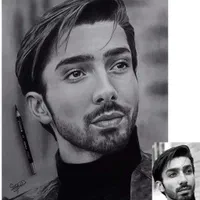 طراحی چهره با سیاه‌قلم  هدیه خاص از روی عکس شما