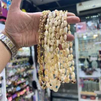 گردنبند فول نگین رنگ ثابت گردنبند صدف وارداتی