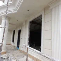 سیمانکاری نما رومی ابزار مدرن طرح چرمی|خدمات پیشه و مهارت|رامسر, |دیوار