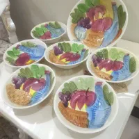 ژاپنی اصل طراحی دست ساز 7عددی همراه یک کاسه بزرگ