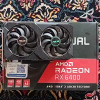 کارت گرافیک ایسوس RX 6400 در حد نو دارای جعبه