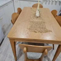میز نهار خوری چوب راش|میز و صندلی غذاخوری|امیدیه, |دیوار