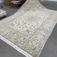 فرش دستباف (بساک) ۹ متری کرم اعلاباف کاشی|فرش|مشکیندشت, |دیوار