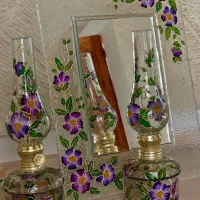 چراغ نفتی و شمعدان دست ساز