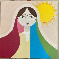 تابلو نقاشی رنگ و روغن خاتون|تابلو، نقاشی، عکس|تهران, مینی‌سیتی (شهرک نفت)|دیوار