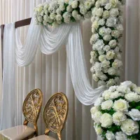 پنل گل مصنوعی و پرده ۸متری