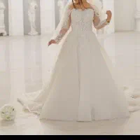 لباس عروس دنباله دار سایز ۳۶ تا ۴۰