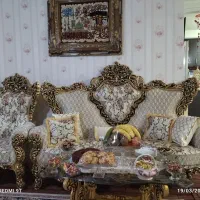 مبل 9 نفره سلطنتی چوبی|مبلمان خانگی و میز عسلی|میاندوآب, |دیوار