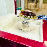 انگشتر فوق کلکسیونی عقیق سرخ هاله دار صفوی خراسانی|بدلیجات|تبریز, |دیوار