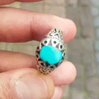انگشتر نقره سنگ‌فیروزه