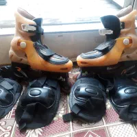 فروش فوری اسکیت با کیف زانو بند|دوچرخه، اسکیت، اسکوتر|اردبیل, |دیوار