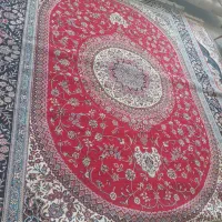 یه جفت فرش زمینه لاکی ۱۲ متری