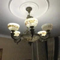 لوستر حبابی۶ شاخه برنز ۲ عدد