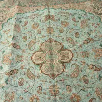 رومیزی ترمه اصل یک در یک با آستری