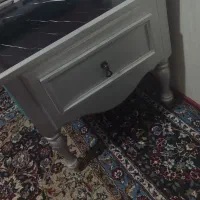 پاتختی طوسی خاکستری نقره ای مشکی چوب محکم سنگین