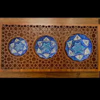 تابلو سه بشقاب میناکاری|تابلو، نقاشی، عکس|اصفهان, رکن الدوله غربی|دیوار