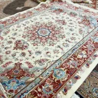 فرش دستبافت جفت نه متری گل ابریشم کاشمر
