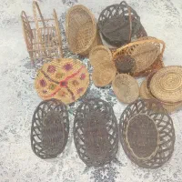 سبد چوبی و بافتی