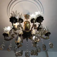 لوستر6شاخه 12شعله برنجی|لوستر و چراغ آویز|قدس, شهرقدس|دیوار