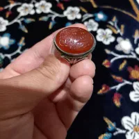 فروش  دو انگشتر نقره و پلاک سنگ عقیق برای گردنبند|جواهرات|کرج, حیدرآباد|دیوار